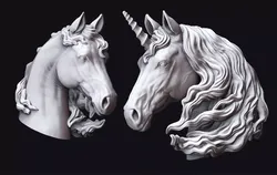 Horse and Unicorn  Head