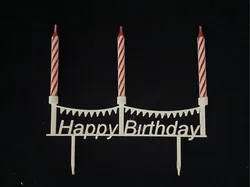 Letras para pastel "Happy Birthday" con portavelas - Modelo de impresión 3D gratuito