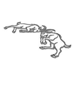 Mountain Goat Clash 2D Wall Art.stl