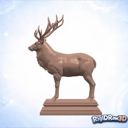 Noble Stag With Large Antlers – RDW3D-OBP7S