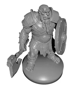 Orc with shield and axe