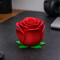 Rose 3D Print STL & 3MF – Cute Decorative Flower Model