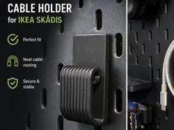 Soporte de Cables para Ikea Skadis – Configuración de Escritorio Limpia - Modelo de impresión 3D gratuito