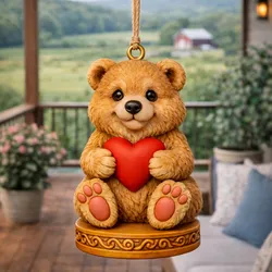 STL Description – Bear with Heart (Decorative Figure)