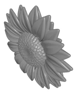 Sunflower Floral Decor | Realistic Bloom Figure - Separate Flower Head & Stem – Modular Assembly