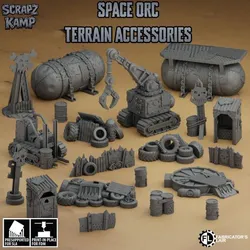 Terrain accessories for wargame - Space orc