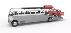 Vintage Transporter truck for Race car Version 8 Scale 1 to 25