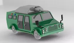 Armored SUV T4 printable 3D Model 3D print model