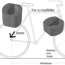 Bicycle fork lengthening block 2mm