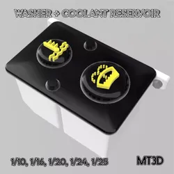 COOLANT AND WASHER RESERVOIR FOR SCALE AUTOS 3D print model