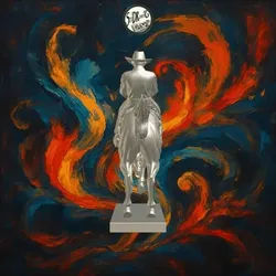 Cowboy Riding Bucking Bronco Action Sculpture – SoliDRawinGs SG1787