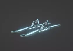 Future Ski Low-poly 3D model