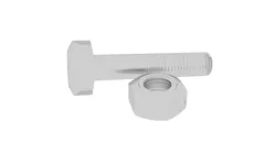 Hex Head and Nut Bolt 3D model