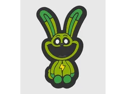 Hoppy Smiling Keychain, Refrigerator Magnet, and Wall Decor.