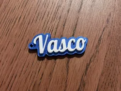 Llavero con nombre de Vasco - Modelo de impresión 3D gratuito