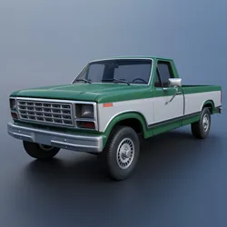 Pickup Truck F-150 Long Bed 1980 3D Print Model in Automotive 552195