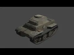 Pz II J Low-poly 3D model