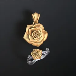 Rose Pendant Ring v3 Collection