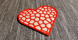 Voronoi Heart Coaster by SteL | Download free STL model | Printables.com