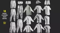 18 Mens Clothes - Vol 1 - Marvelous Designer 3D model