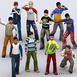 3DRT - Realpeople Kids Boys Low-poly 3D model