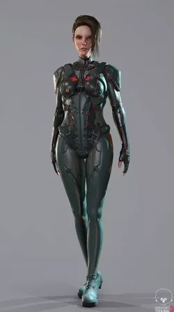 Ada Sci-fi Game Ready low-poly 3d model Low-poly 3D model