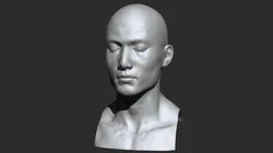 Asian Male Head for Production High Poly 3D model
