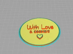 Badges & Coins STL indir - love with cookies cookie cutter  - DIMENSION EDITORS