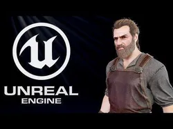 Blacksmith man in apron Low-poly 3D model