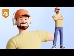 Cartoon Software Developer Low-poly 3D model
