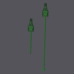 Champagne Bottle - Cocktailset with stick and pick