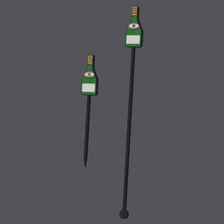 Champagne Bottle - Cocktailset with stick and pick v2