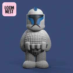 Characters & Creatures STL تنزيل - CLONE TROOPER KNITTED - 3MF MULTICOLOR - NO SUPPORTS - LoomNest