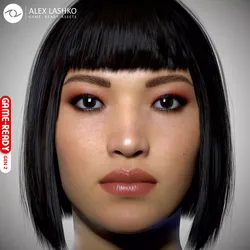 Female Head - Iva - Gen2  Low-poly 3D model