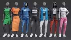 Female mannequin Nike POSE 1 3D model