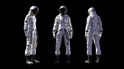 Female Space Suit 3D Model Low-poly 3D model