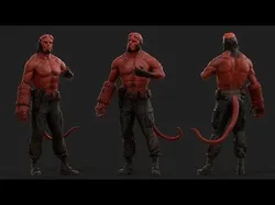 Hellboy Low-poly 3D model