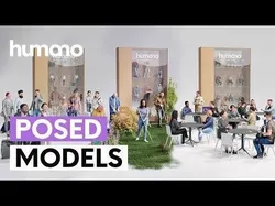 Humano 12 - Collection 2308 - CASUAL PEOPLE MIX -12 x 3D models  3D model
