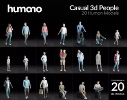 Humano 20-Collection 02 People models -  STREET - NEIGHBOURHOOD 3D model
