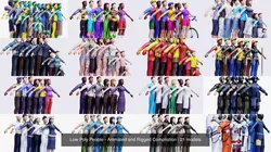 Low Poly People - Animated and Rigged Compilation 3D Model Pack