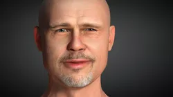 Man Brad Pitt Character Low-poly 3D model