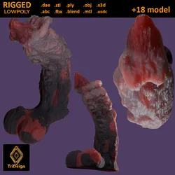 Mutant Penis Sextoy lowpoly Rigged