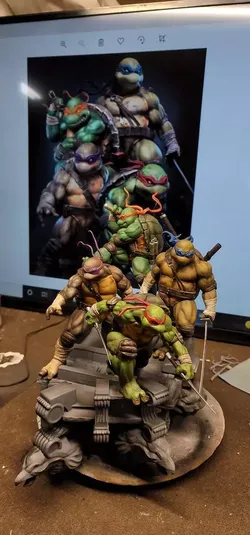 Ninja Turtles Dioram Fan art WinkyCollectibles 3D print model