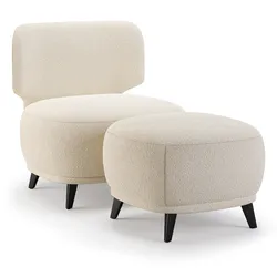 Odalie armchair and ottoman by La redoute
