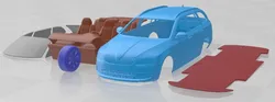 Skoda Octavia 2013 Combi Printable Car 3D Print Model in Automotive 553158