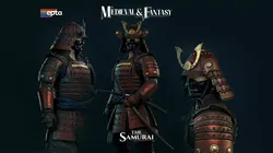 The Samurai in armor Low-poly 3D model