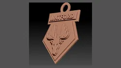 Watford FC keychain Logo Printable and Renderable 3D Print Model in Keychains 553236