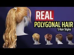 5 Hair Card VFX Grace 3D model
