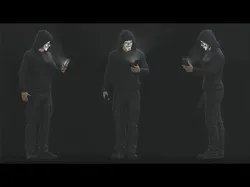 Anonymous Hacker Low-poly 3D model