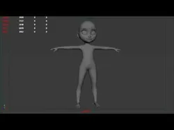 Base mesh girl character  Low-poly 3D model